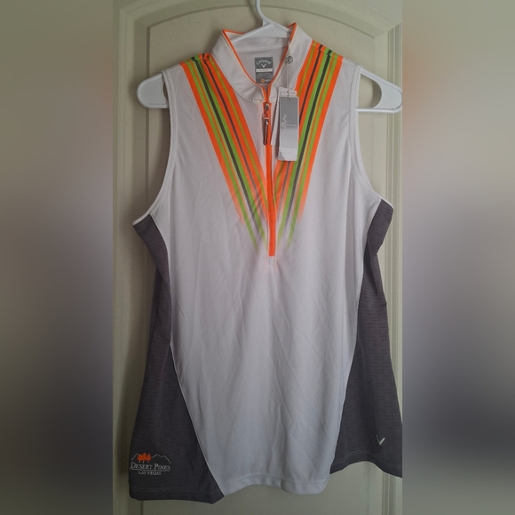 Callawat Gradient Wave Sleeveless Shirt Damen Golf Casual Cruise Resort L SKU20 - Picture 2 of 8